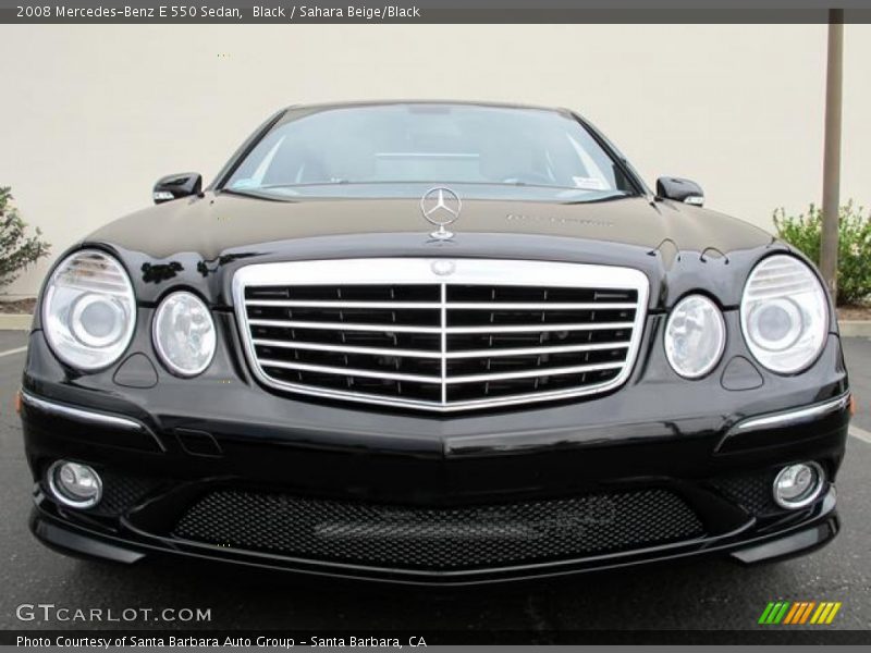 Black / Sahara Beige/Black 2008 Mercedes-Benz E 550 Sedan