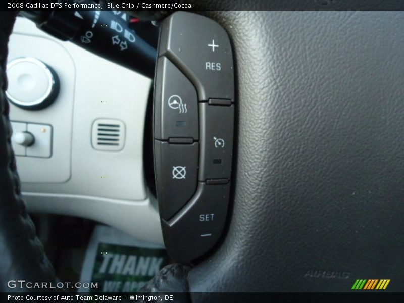 Blue Chip / Cashmere/Cocoa 2008 Cadillac DTS Performance