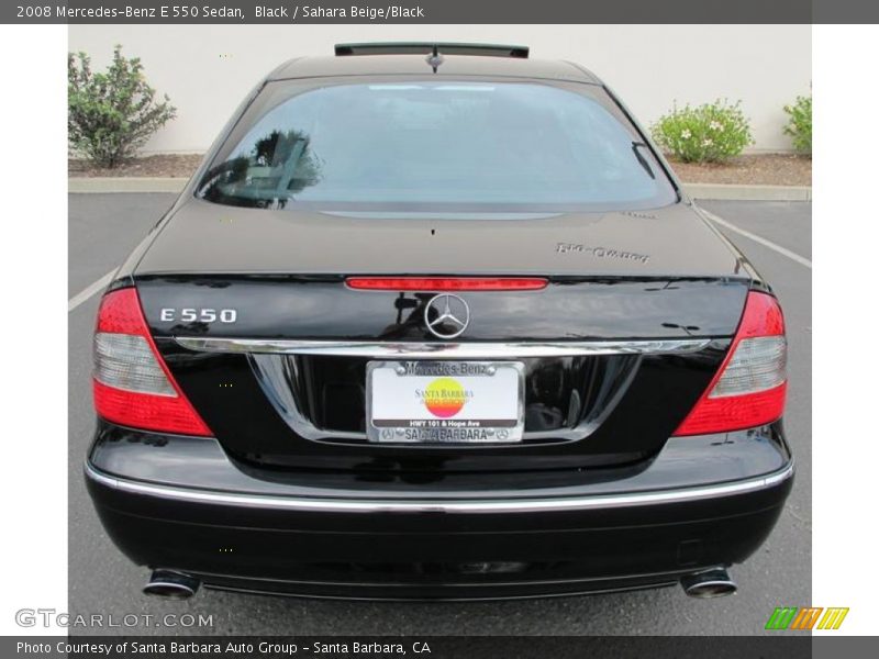 Black / Sahara Beige/Black 2008 Mercedes-Benz E 550 Sedan