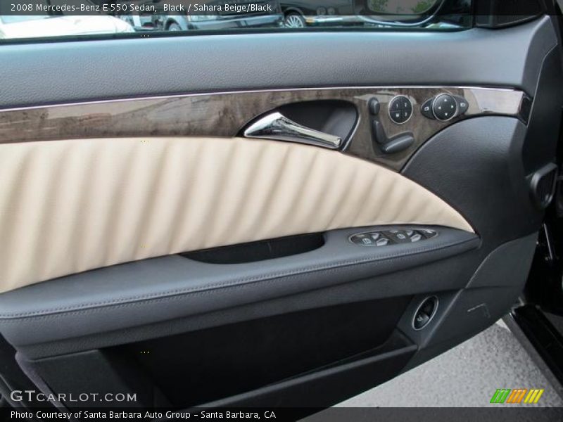 Black / Sahara Beige/Black 2008 Mercedes-Benz E 550 Sedan