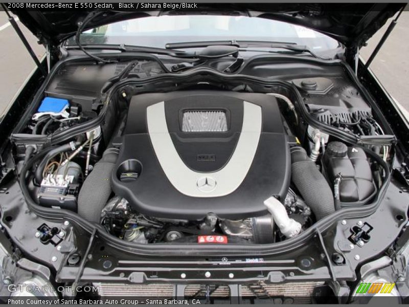 Black / Sahara Beige/Black 2008 Mercedes-Benz E 550 Sedan