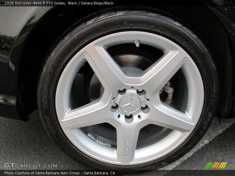 Black / Sahara Beige/Black 2008 Mercedes-Benz E 550 Sedan