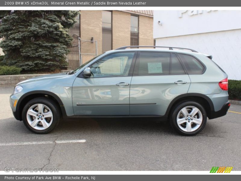 Mineral Green Metallic / Saddle Brown Nevada Leather 2009 BMW X5 xDrive30i