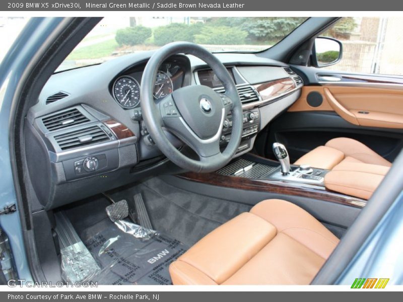 Mineral Green Metallic / Saddle Brown Nevada Leather 2009 BMW X5 xDrive30i