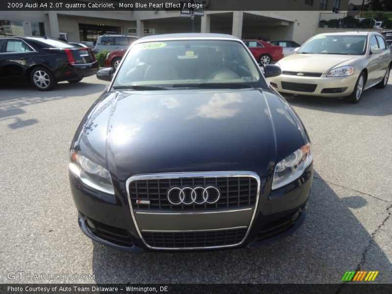 Moro Blue Pearl Effect / Beige 2009 Audi A4 2.0T quattro Cabriolet