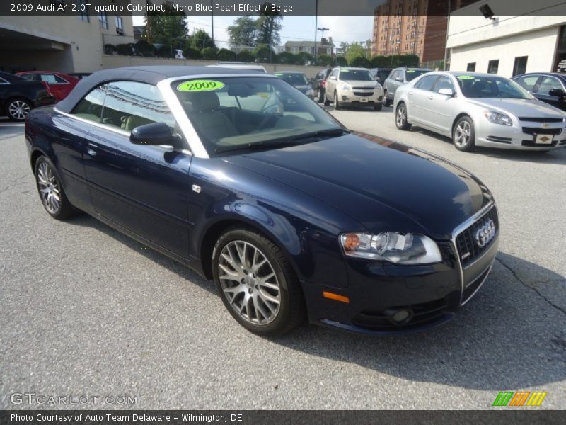 Moro Blue Pearl Effect / Beige 2009 Audi A4 2.0T quattro Cabriolet