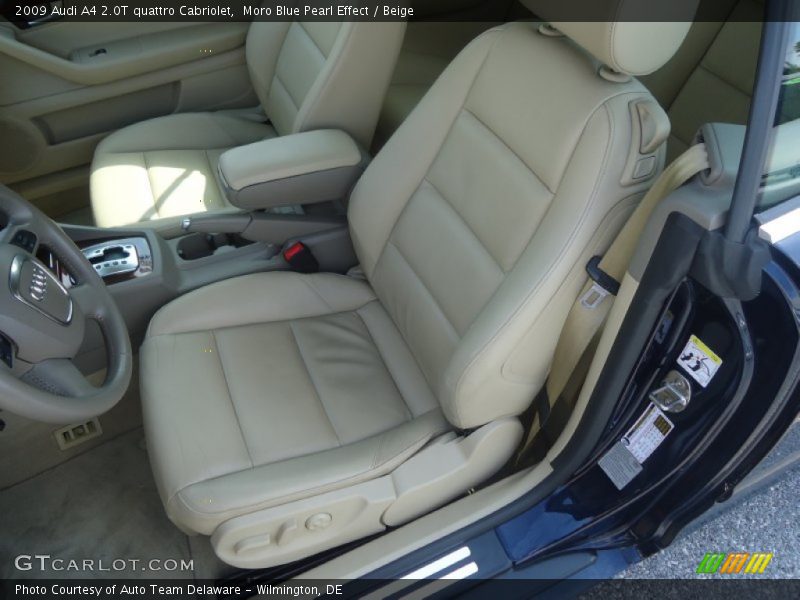 Moro Blue Pearl Effect / Beige 2009 Audi A4 2.0T quattro Cabriolet