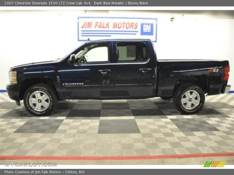 Dark Blue Metallic / Ebony Black 2007 Chevrolet Silverado 1500 LTZ Crew Cab 4x4