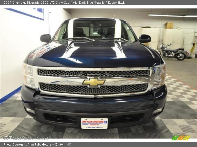 Dark Blue Metallic / Ebony Black 2007 Chevrolet Silverado 1500 LTZ Crew Cab 4x4