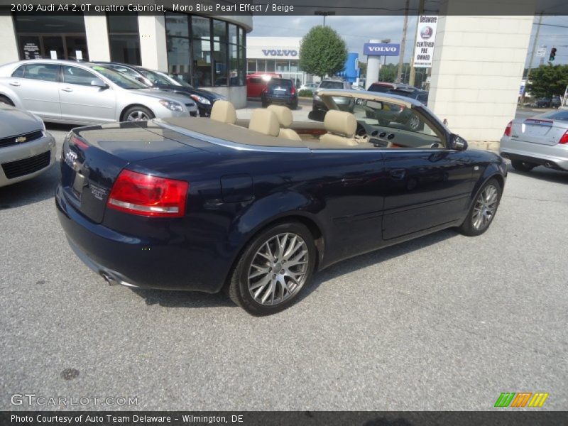 Moro Blue Pearl Effect / Beige 2009 Audi A4 2.0T quattro Cabriolet