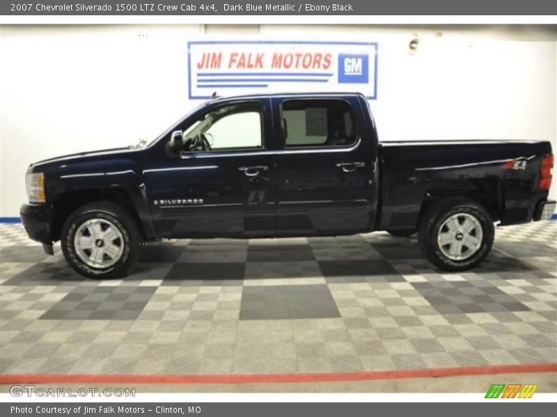 Dark Blue Metallic / Ebony Black 2007 Chevrolet Silverado 1500 LTZ Crew Cab 4x4