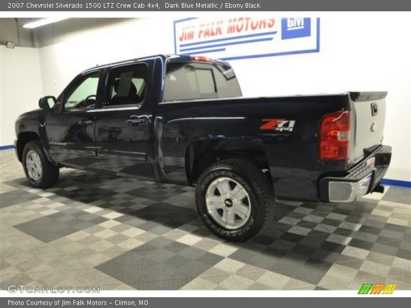 Dark Blue Metallic / Ebony Black 2007 Chevrolet Silverado 1500 LTZ Crew Cab 4x4