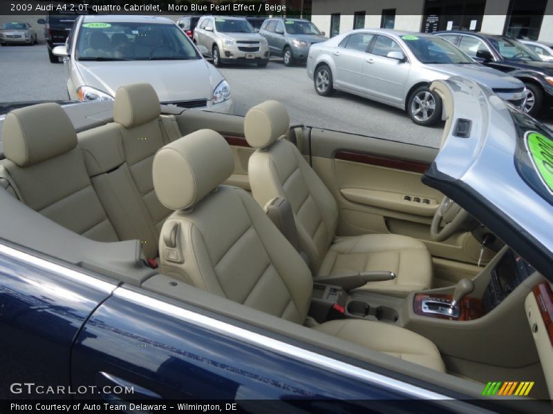 Moro Blue Pearl Effect / Beige 2009 Audi A4 2.0T quattro Cabriolet