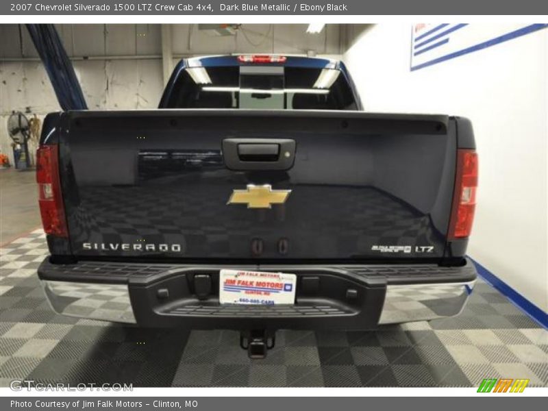 Dark Blue Metallic / Ebony Black 2007 Chevrolet Silverado 1500 LTZ Crew Cab 4x4