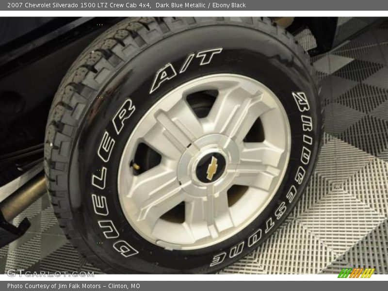 Dark Blue Metallic / Ebony Black 2007 Chevrolet Silverado 1500 LTZ Crew Cab 4x4
