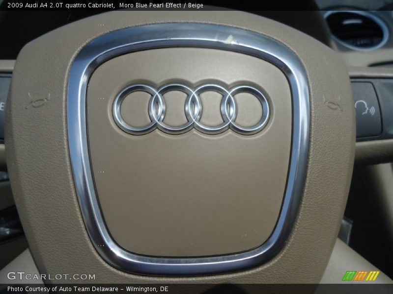 Moro Blue Pearl Effect / Beige 2009 Audi A4 2.0T quattro Cabriolet