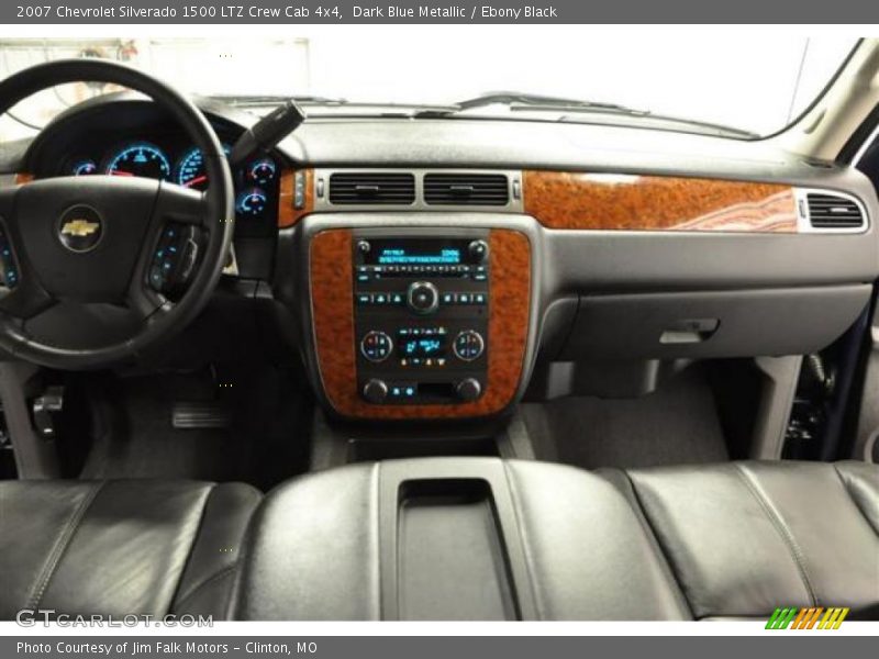 Dark Blue Metallic / Ebony Black 2007 Chevrolet Silverado 1500 LTZ Crew Cab 4x4