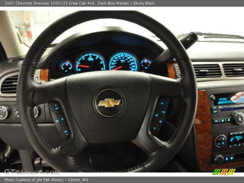 Dark Blue Metallic / Ebony Black 2007 Chevrolet Silverado 1500 LTZ Crew Cab 4x4