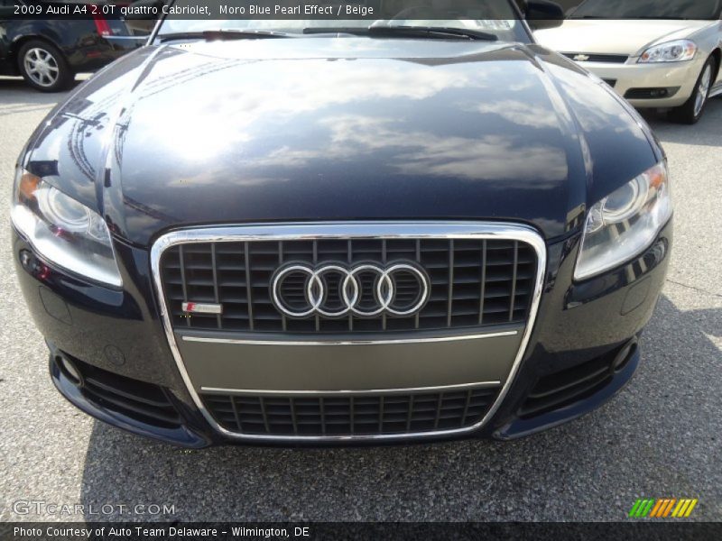 Moro Blue Pearl Effect / Beige 2009 Audi A4 2.0T quattro Cabriolet