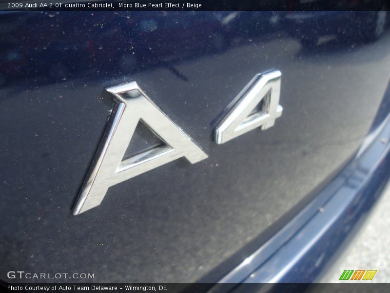 Moro Blue Pearl Effect / Beige 2009 Audi A4 2.0T quattro Cabriolet