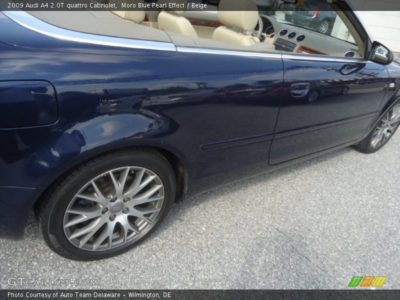 Moro Blue Pearl Effect / Beige 2009 Audi A4 2.0T quattro Cabriolet