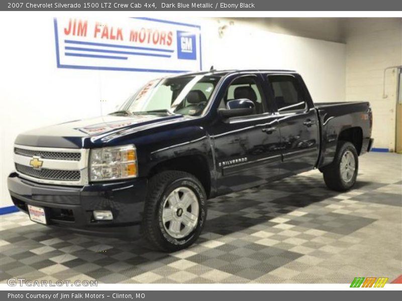 Dark Blue Metallic / Ebony Black 2007 Chevrolet Silverado 1500 LTZ Crew Cab 4x4