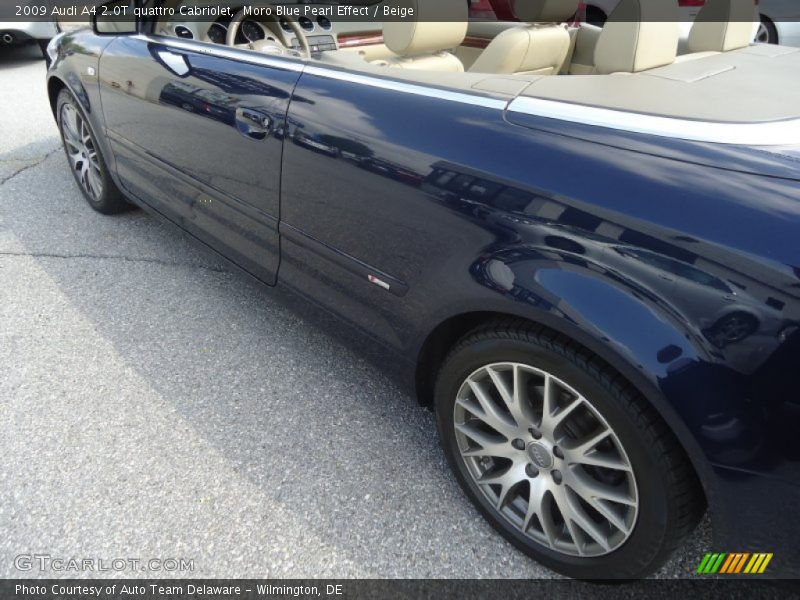 Moro Blue Pearl Effect / Beige 2009 Audi A4 2.0T quattro Cabriolet