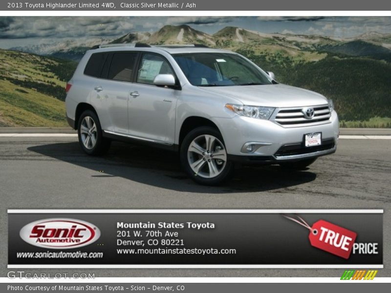 Classic Silver Metallic / Ash 2013 Toyota Highlander Limited 4WD