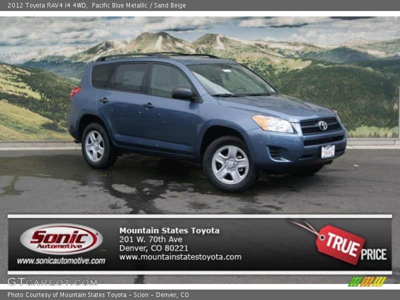 Pacific Blue Metallic / Sand Beige 2012 Toyota RAV4 I4 4WD