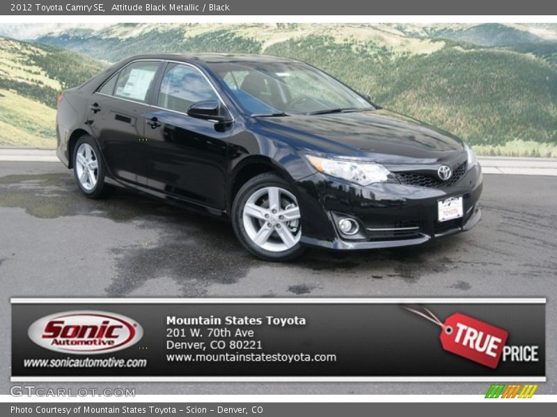 Attitude Black Metallic / Black 2012 Toyota Camry SE
