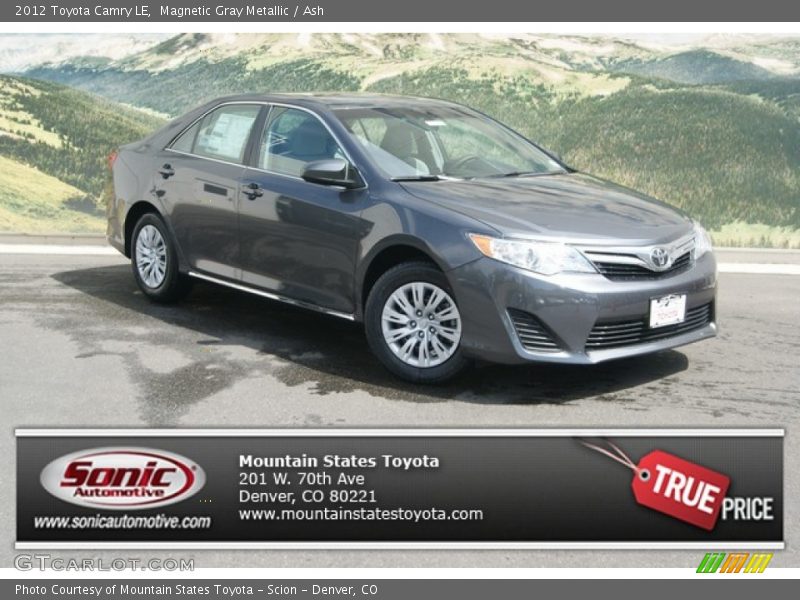 Magnetic Gray Metallic / Ash 2012 Toyota Camry LE