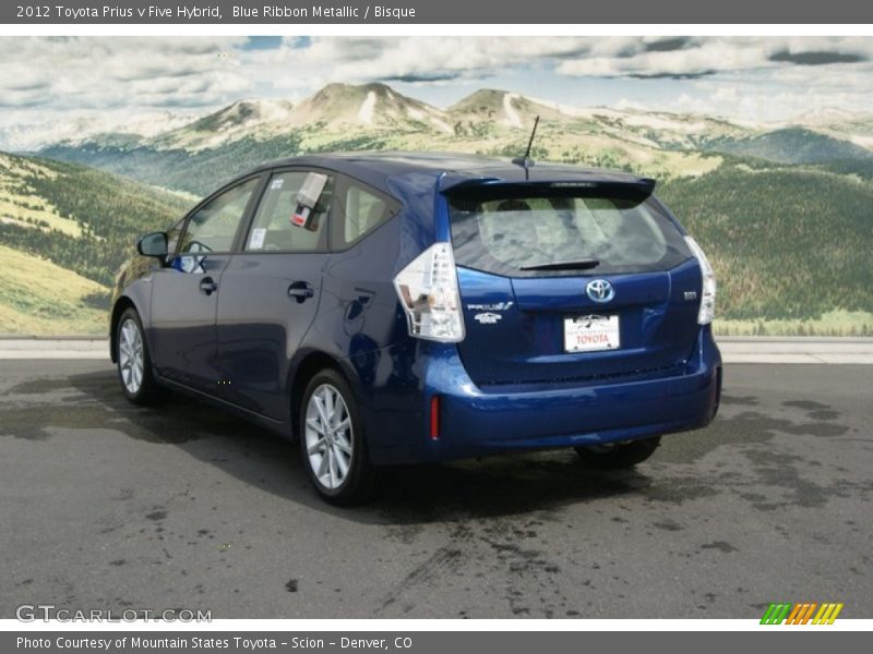 Blue Ribbon Metallic / Bisque 2012 Toyota Prius v Five Hybrid
