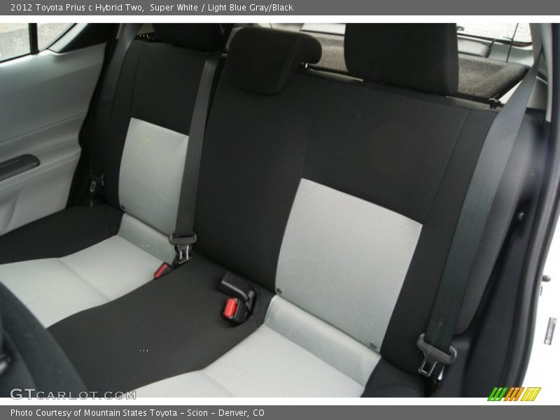 Super White / Light Blue Gray/Black 2012 Toyota Prius c Hybrid Two