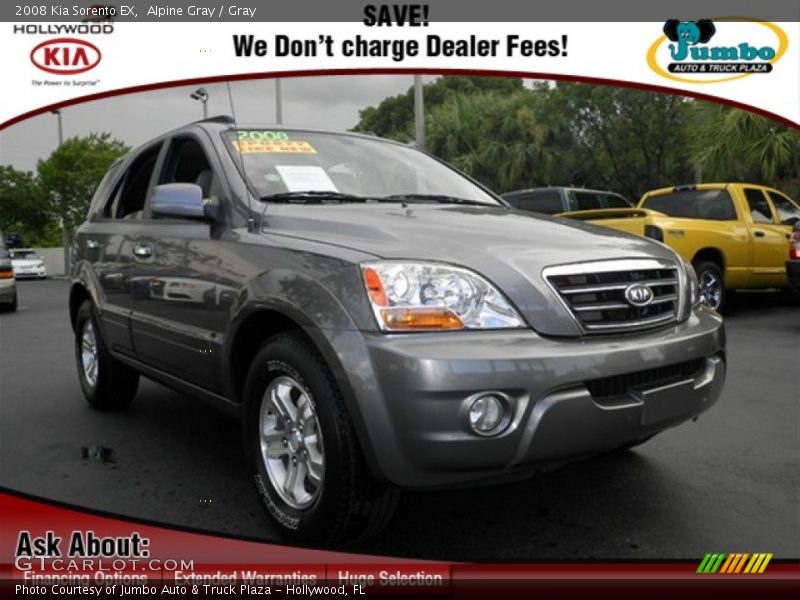 Alpine Gray / Gray 2008 Kia Sorento EX