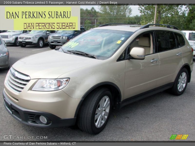 Harvest Gold Metallic / Desert Beige 2009 Subaru Tribeca Limited 5 Passenger