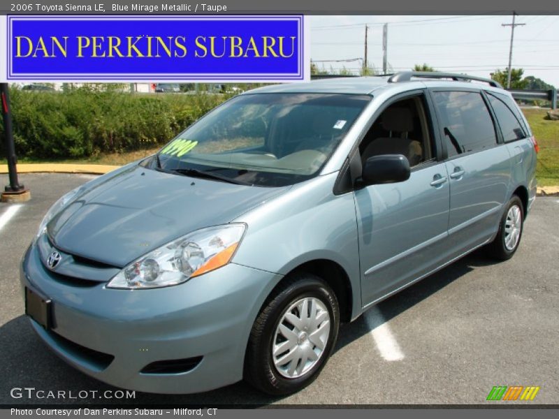 Blue Mirage Metallic / Taupe 2006 Toyota Sienna LE