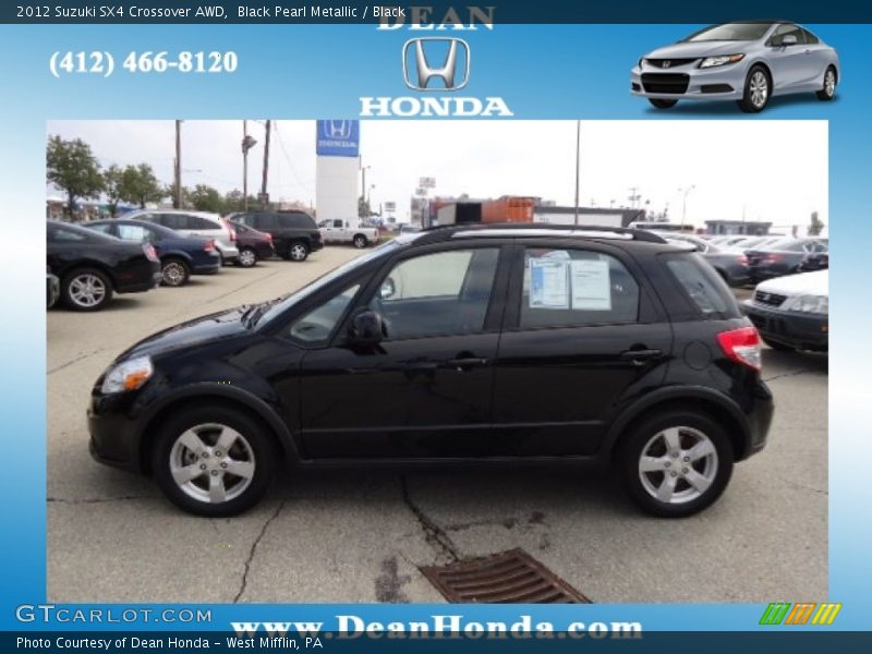 Black Pearl Metallic / Black 2012 Suzuki SX4 Crossover AWD