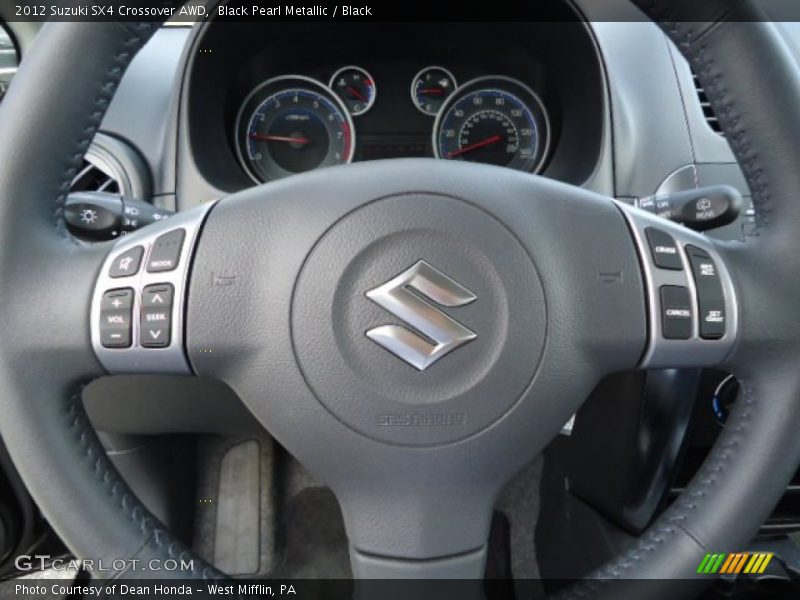 Black Pearl Metallic / Black 2012 Suzuki SX4 Crossover AWD