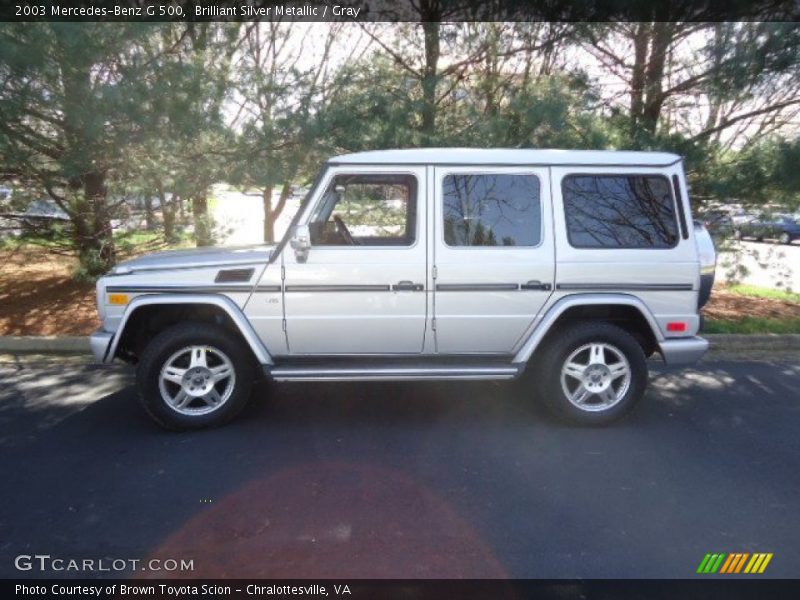 Brilliant Silver Metallic / Gray 2003 Mercedes-Benz G 500