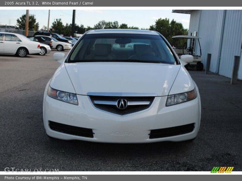 White Diamond Pearl / Camel 2005 Acura TL 3.2