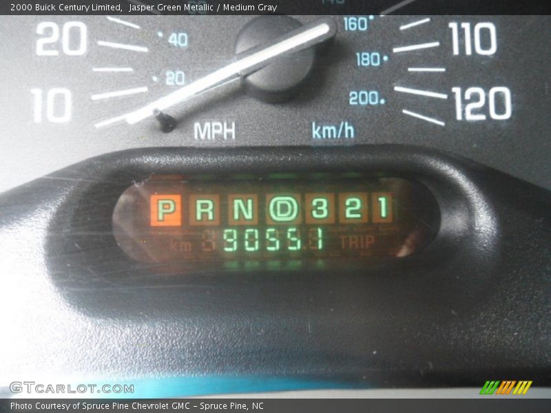 Jasper Green Metallic / Medium Gray 2000 Buick Century Limited