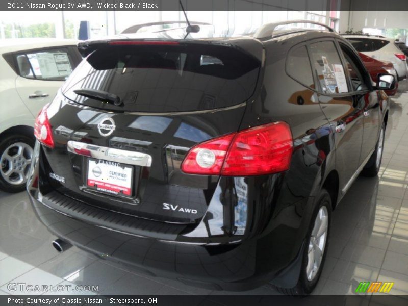 Wicked Black / Black 2011 Nissan Rogue SV AWD