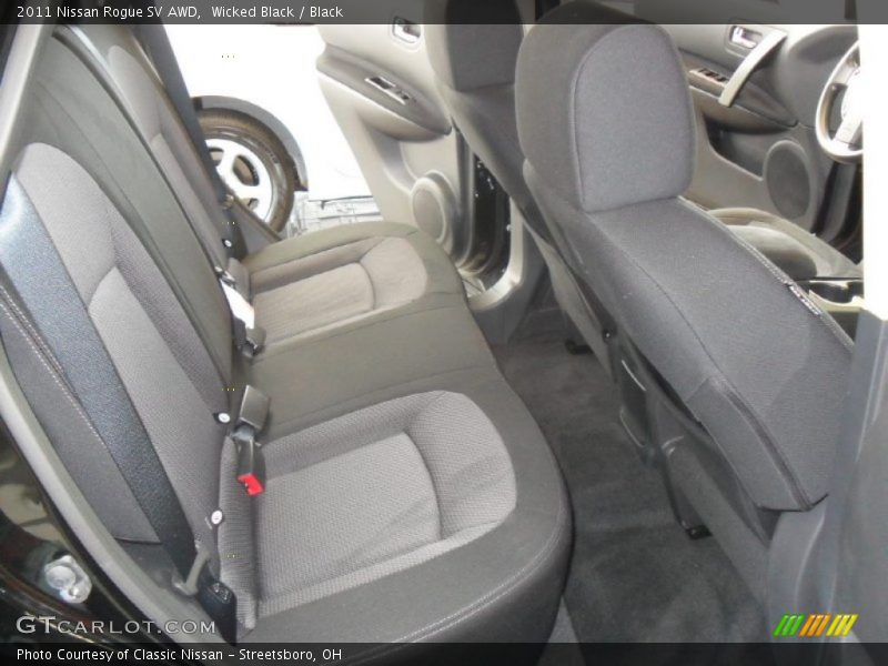Wicked Black / Black 2011 Nissan Rogue SV AWD