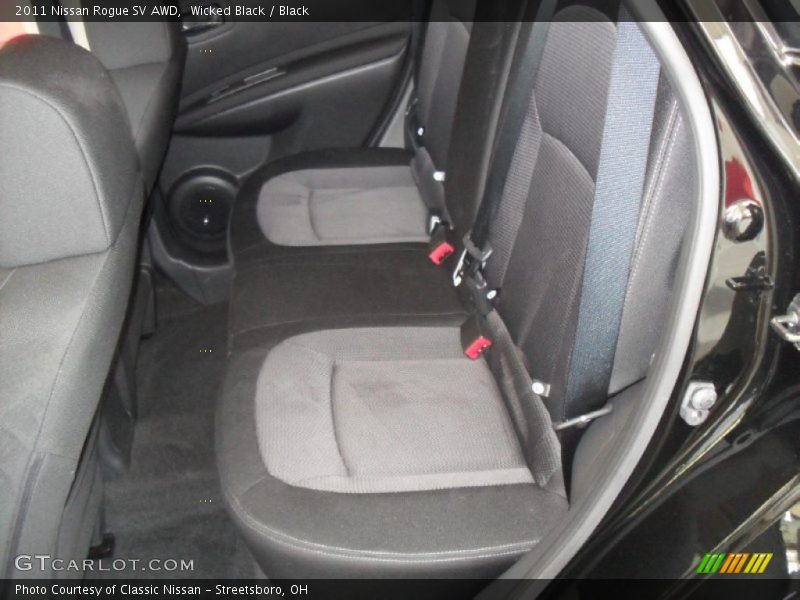 Wicked Black / Black 2011 Nissan Rogue SV AWD