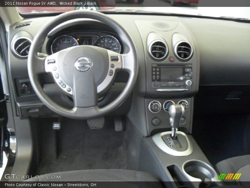 Wicked Black / Black 2011 Nissan Rogue SV AWD