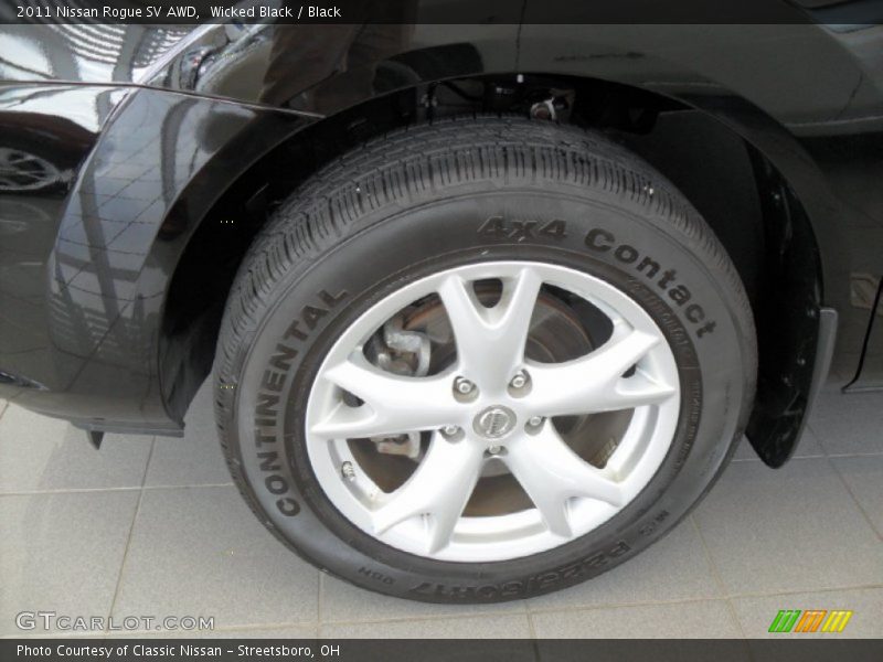 Wicked Black / Black 2011 Nissan Rogue SV AWD