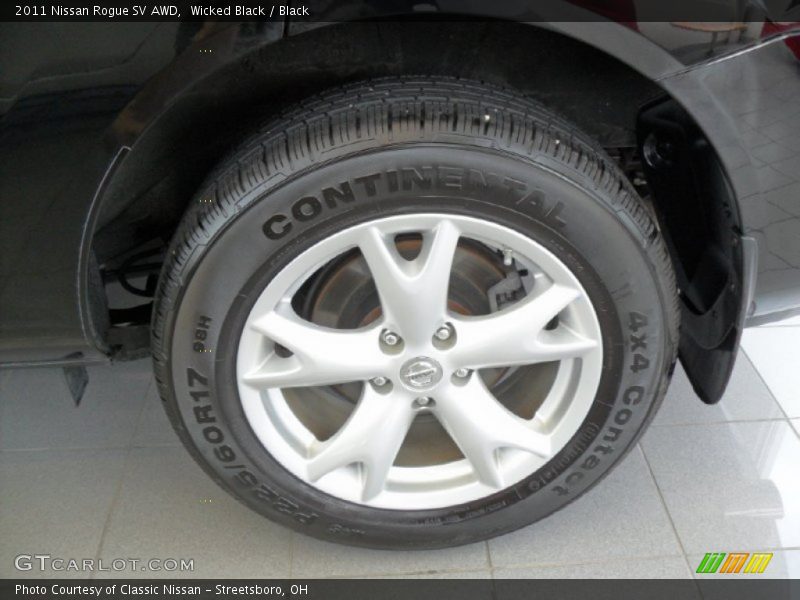 Wicked Black / Black 2011 Nissan Rogue SV AWD