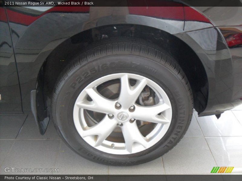 Wicked Black / Black 2011 Nissan Rogue SV AWD