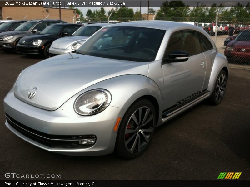 Reflex Silver Metallic / Black/Blue 2012 Volkswagen Beetle Turbo
