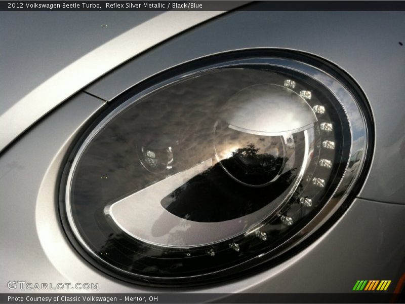 Reflex Silver Metallic / Black/Blue 2012 Volkswagen Beetle Turbo
